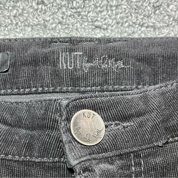 Kut from the Kloth Diana Skinny Corduroy Jeans Womens 8 Gray Mid Rise Stretch - Picture 4 of 12